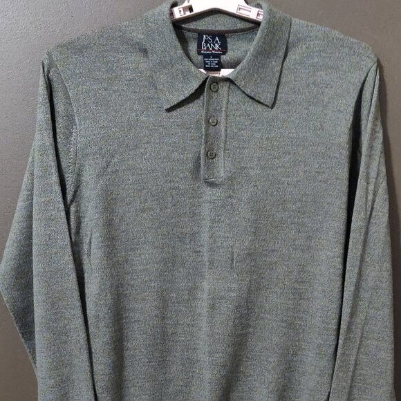 Jos. A. Bank Signature Collection 100% Merino Wool Grey Sweater SIZE LARGE - Picture 1 of 4